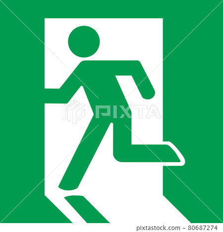 緊急出口矢量圖 80687274