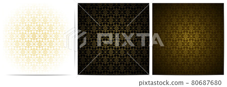 Set of abstract geometric seamless pattern with golden lines luxury of black,white,and gold background Set of abstract geometric seamless pattern with golden lines luxury of black,white,and gold background 80687680