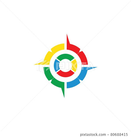 compass icon  vector template illustration 80688415