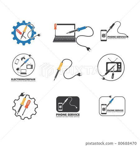 electronic service and repair icon vector illustration design 80688470