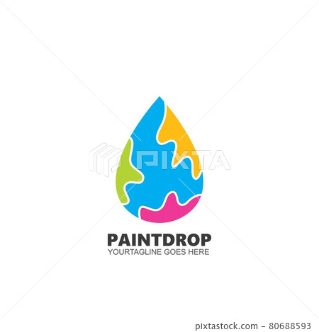 paint drop  vector icon illustration 80688593