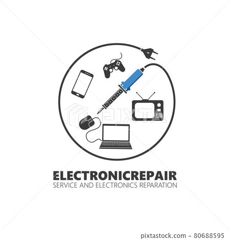 electronic service and repair icon vector illustration design 80688595