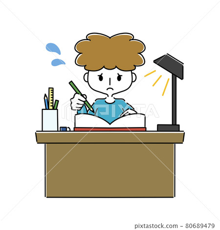 People who go to the desk are worried People who go to the desk are worried 80689479