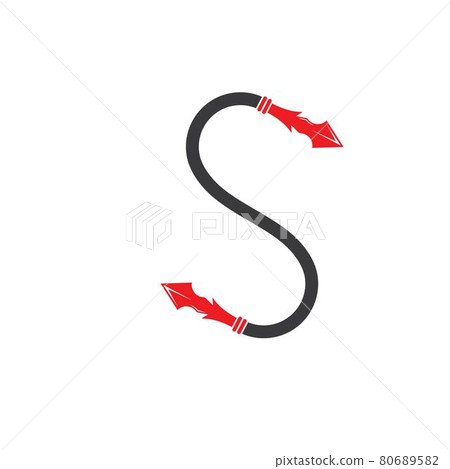 s letter spear icon vector illustration design s letter spear icon vector illustration design 80689582