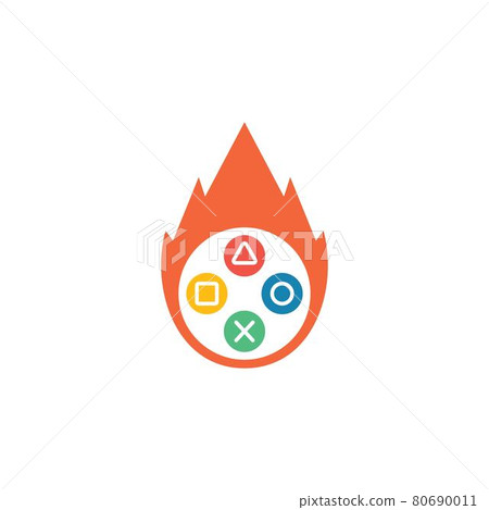burning game button controller icon vector illustration burning game button controller icon vector illustration 80690011