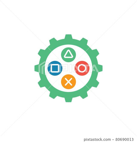 gear game button controller icon vector illustration 80690013
