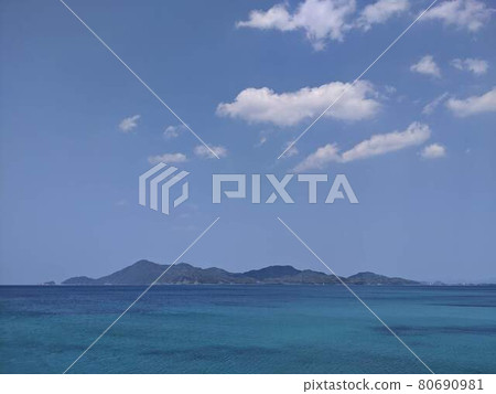 Omi Island, the Sea of Japan and the blue sky Omi Island, the Sea of Japan and the blue sky 80690981