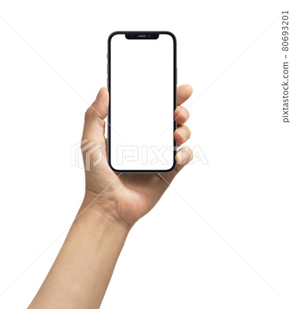 Male hand with smartphone Male hand with smartphone 80693201