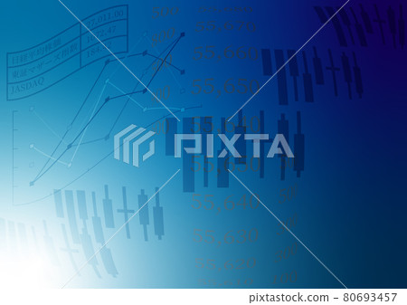 Gradation against the background of keywords and graphs of the Nikkei Stock Average 80693457
