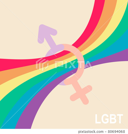 lgbt rainbow flag, symbol of masculinity and femininity lgbt rainbow flag, symbol of masculinity and femininity 80694068