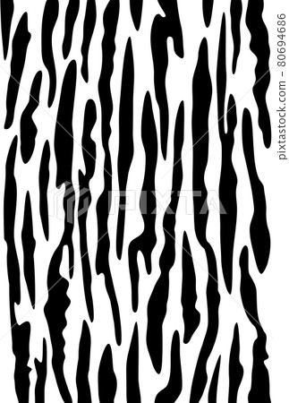 Black and white tiger pattern [Vertical postcard template] 80694686