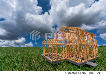 Architectural model structure real estate transaction blueprint 80695915