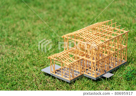 Architectural model structure real estate transaction blueprint 80695917