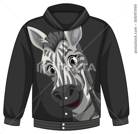 Front of bomber jacket with zebra pattern Front of bomber jacket with zebra pattern 80695999