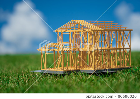 Architectural model structure real estate transaction blueprint 80696026