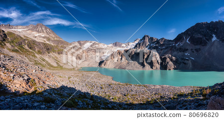 Glacier Lake up in Rocky Mountains 80696820