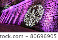 Ishigaki illuminated in the autumn fantasy garden of Okayama Korakuen 80696905