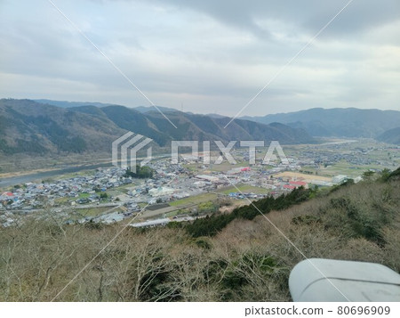 Susai cityscape seen from the ruins of Susai Chausuyama Castle High resolution 80696909