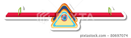 Sticker template with Seesaw or Teeter-Totter for playground isolated Sticker template with Seesaw or Teeter-Totter for playground isolated 80697074