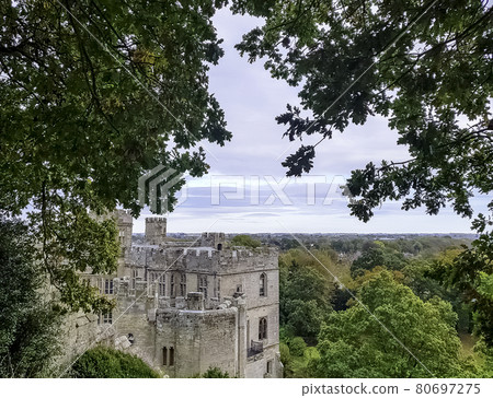 Warwick Castle in Warwick,  Warwickshire, United Kingdom 80697275