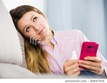 Woman feeling sad Woman feeling sad 80697916