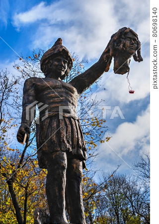 Park sculpture in the Sofiyivsky arboretum in Ukraine Park sculpture in the Sofiyivsky arboretum in Ukraine 80698140