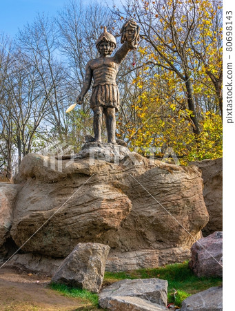 Park sculpture in the Sofiyivsky arboretum in Ukraine 80698143