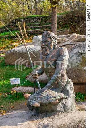 Park sculpture in the Sofiyivsky arboretum in Ukraine 80698145