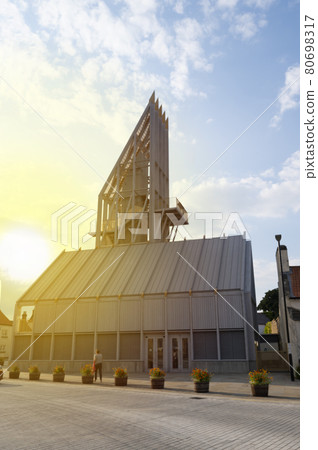 Bishop, Auckland, U.K. 27 July, 2021. Bishop Auckland. Nrth of United Kingdom. Beautiful modern buildings architecture. Bishop, Auckland, U.K. 27 July, 2021. Bishop Auckland. Nrth of United Kingdom. Beautiful modern buildings architecture. 80698317