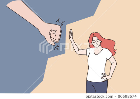 Female abuse and harassment concept. 80698674