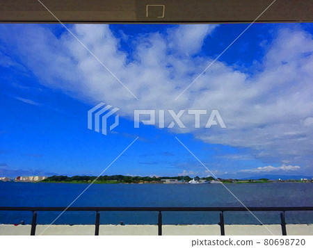 從木甲板上看到的海景 從木甲板上看到的海景 80698720