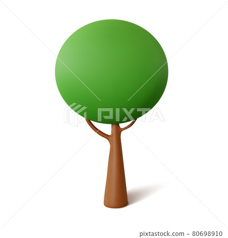 Tree isolated on a white background. 3d rendering vector illustration Tree isolated on a white background. 3d rendering vector illustration 80698910