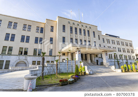 天氣晴朗的富山縣富山市富山縣廳 80700378