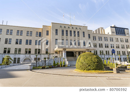 Toyama City, Toyama Prefecture, Toyama Prefectural Office in fine weather 80700392