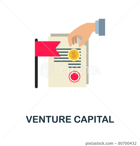 Venture Capital flat icon. Simple sign from crowdfunding collection. Creative Venture Capital icon illustration for web design, infographics and more 80700432