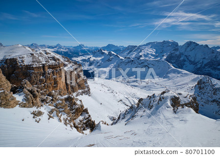 Ski resort in Dolomites, Italy Ski resort in Dolomites, Italy 80701100