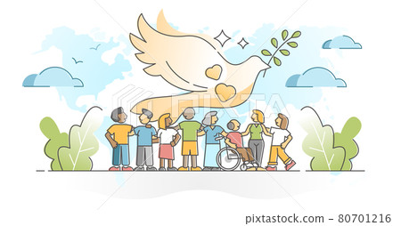 Solidarity as community social group diversity acceptance outline concept Solidarity as community social group diversity acceptance outline concept 80701216