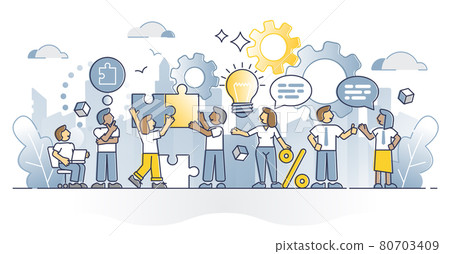 HR employee engagement and motivational work salary bonuses outline concept 80703409