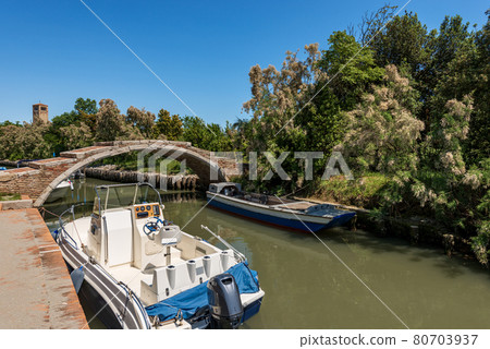 Bridge of the Devil and small Canal in Torcello Island - Venice Italy Bridge of the Devil and small Canal in Torcello Island - Venice Italy 80703937