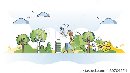 Physical self care lifestyle as body wellness and harmony outline concept 80704354