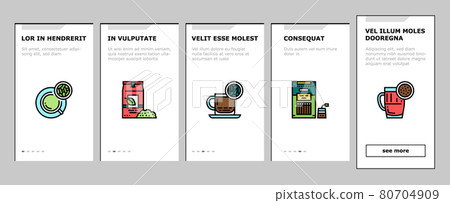 Tea Drink Production Onboarding Icons Set Vector 80704909
