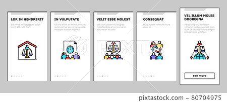 Child Adoption Care Onboarding Icons Set Vector 80704975
