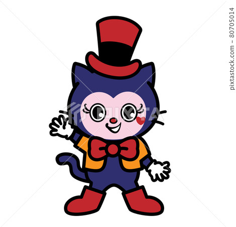 貓魔術魔術師可愛插畫素材 80705014
