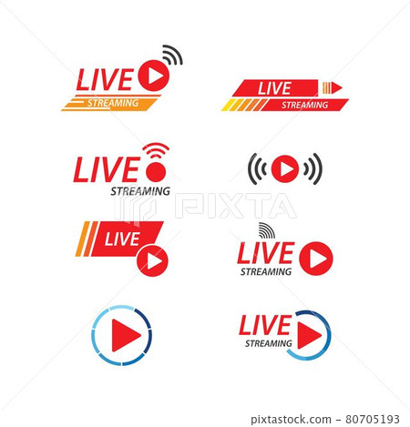 Live streaming play logo icon 80705193