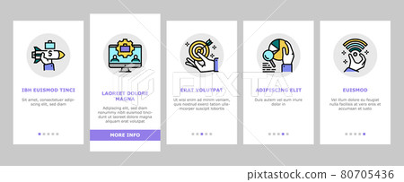 Business Incubator Onboarding Icons Set Vector Business Incubator Onboarding Icons Set Vector 80705436