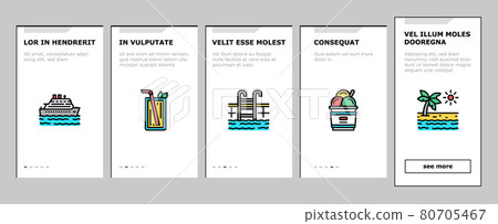 Summer Vacation Travel Onboarding Icons Set Vector Summer Vacation Travel Onboarding Icons Set Vector 80705467