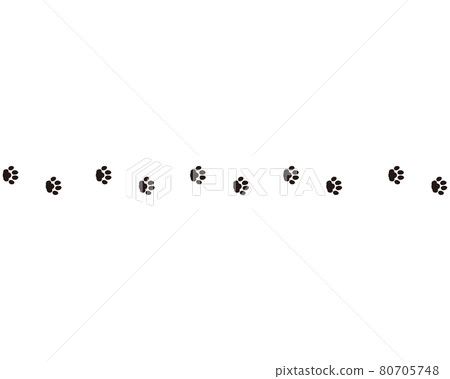 Animal footprints Cat footprints 80705748
