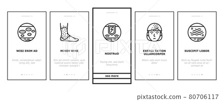 Eczema Disease Treat Onboarding Icons Set Vector Eczema Disease Treat Onboarding Icons Set Vector 80706117