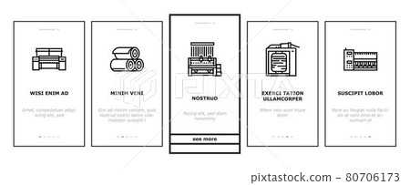 Textile Production Onboarding Icons Set Vector Textile Production Onboarding Icons Set Vector 80706173