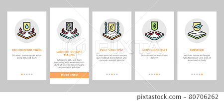 Fabrics Properties Onboarding Icons Set Vector Fabrics Properties Onboarding Icons Set Vector 80706262